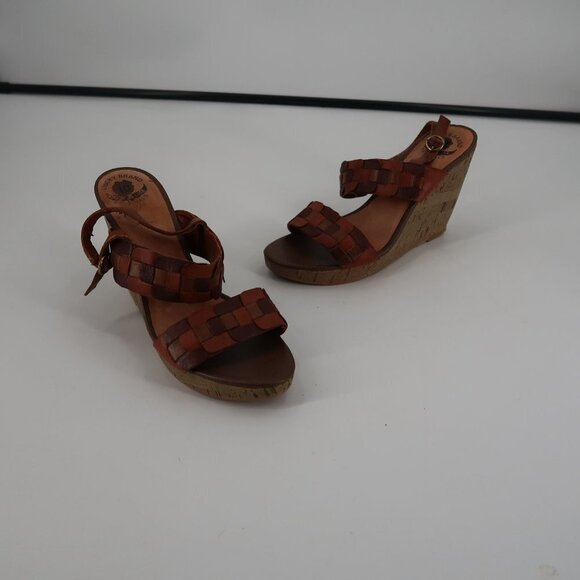 Lucky Brand Women's Carmel Weave Style Details Wedge Size 10 - Picture 2 of 11